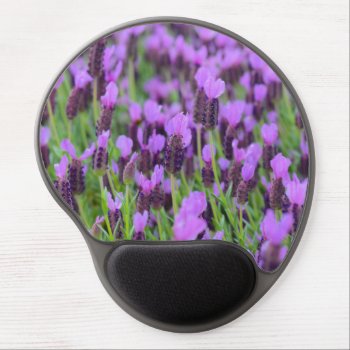 Purple Spanish Lavender Flower Gel Mouse Pad by bbourdages at Zazzle