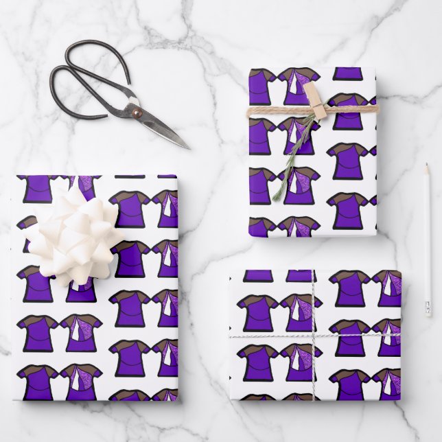 Purple Spark Dancer Wrapping Paper Sheets (Front)