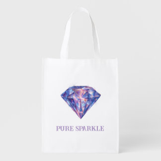 Purple Sparkle Diamond Tote Bag – Shining Violet