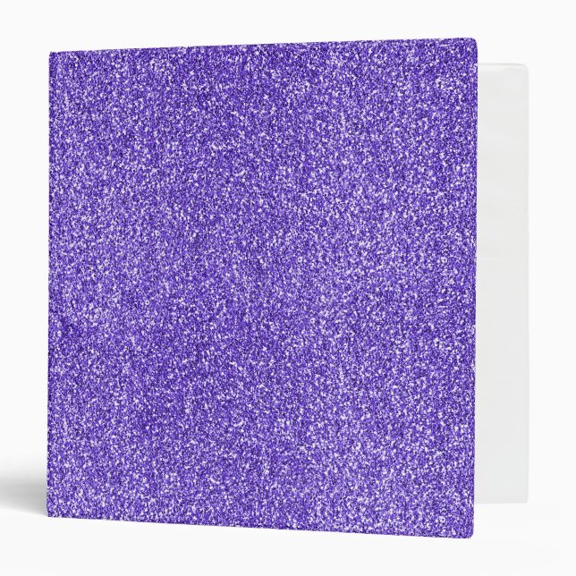 Purple Sparkle Glitter        3 Ring Binder (Front/Inside)