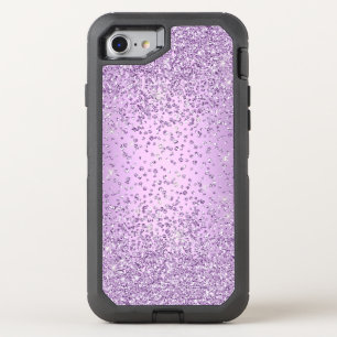 Purple Sparkle Glitter Black Protective Case