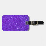 Purple Sparkle Glitter Custom Design Your Own Luggage Tag at Zazzle