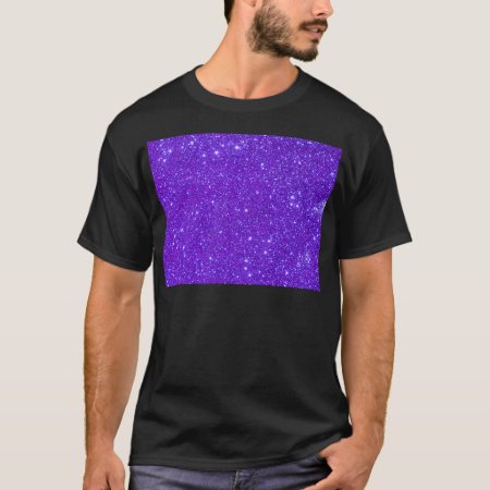 Purple Sparkle Glitter Custom Design Your Own T-shirt