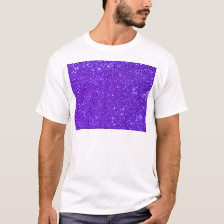 Purple Sparkle Glitter Custom Design Your Own T-shirt