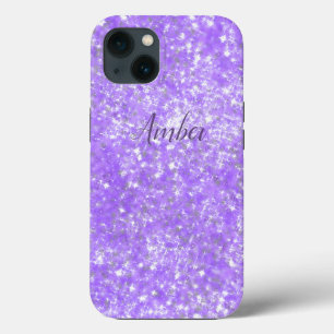 Purple Sparkle Glitter Elegant Personalized iPhone 13 Case