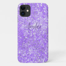 Purple Sparkle Glitter Elegant Personalized
