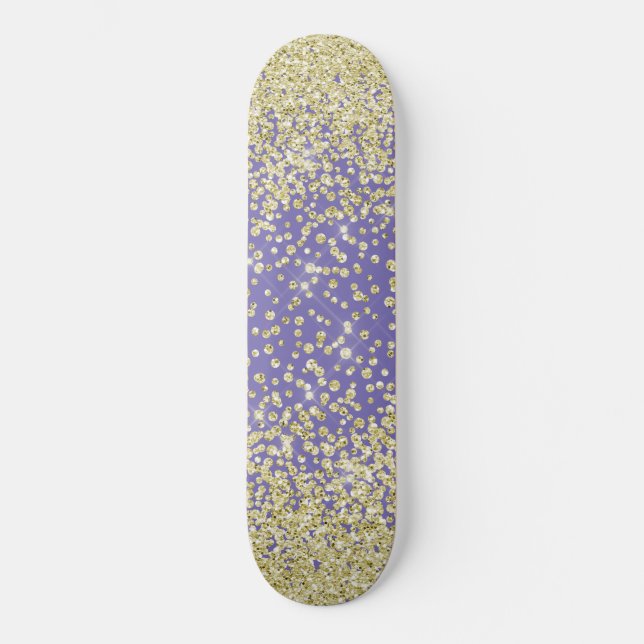 Purple Sparkle Glitter skateboard (Front)