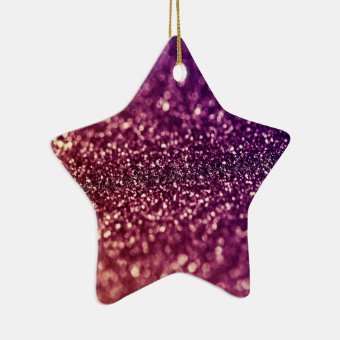 Purple sparkle glitter star Christmas ornament | Zazzle