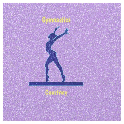 Purple Sparkle Gymnastics Beam Fabric