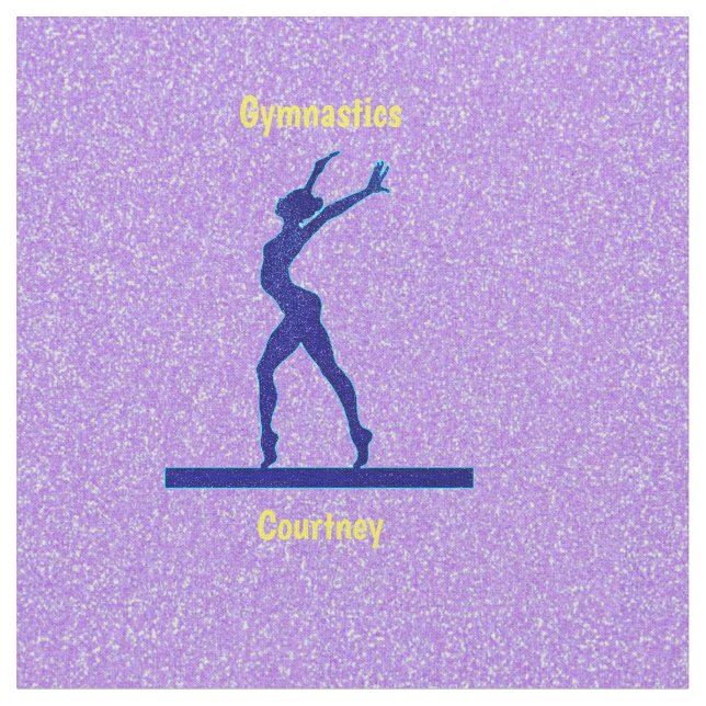 Purple Sparkle Gymnastics Beam Fabric (Close Up)