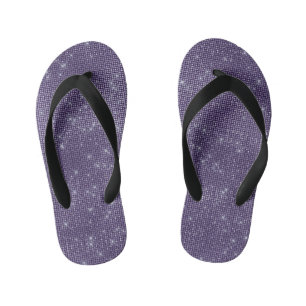 Purple Sparkle Kid's Flip Flops