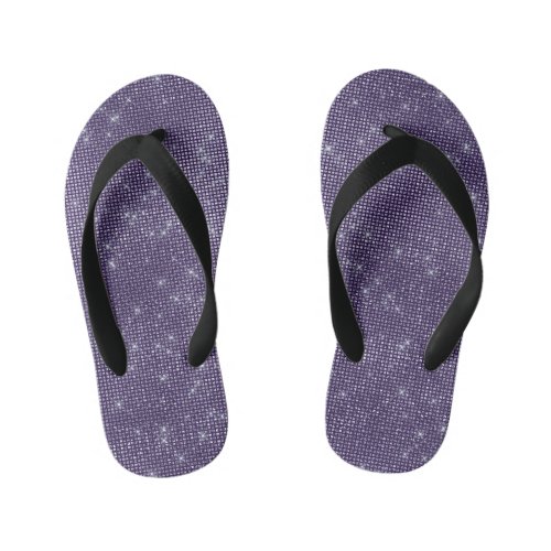 Purple Sparkle Kids Flip Flops