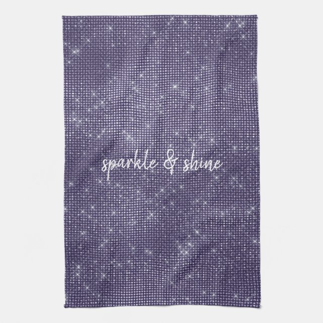 Purple Sparkle Kitchen Towel (Vertical)