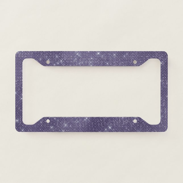 Purple Sparkle License Plate Frame (Front)
