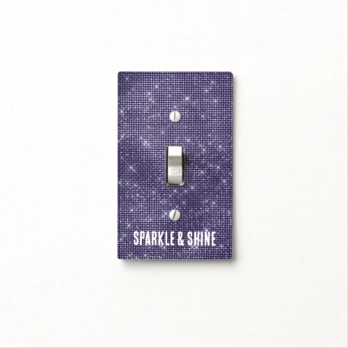 Purple Sparkle Light Switch Cover