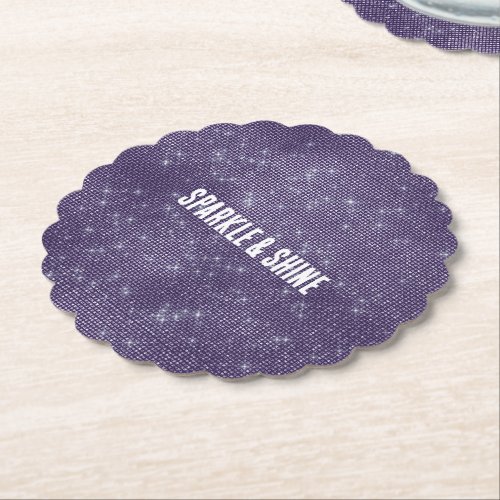 Purple Sparkle Paper Coaster