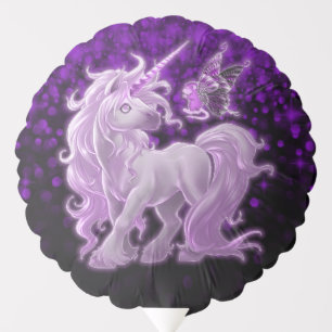 Purple Sparkle Pink Unicorn Balloon