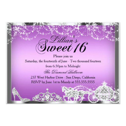 Princess Sweet Sixteen Invitations 7