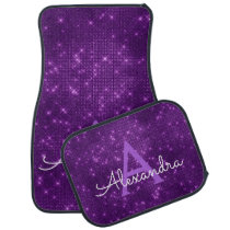 Purple Sparkle Shimmer Monogram Name Initial Car Floor Mat Purple Sparkle Shimmer Monogram Name Initial Car Floor Mat