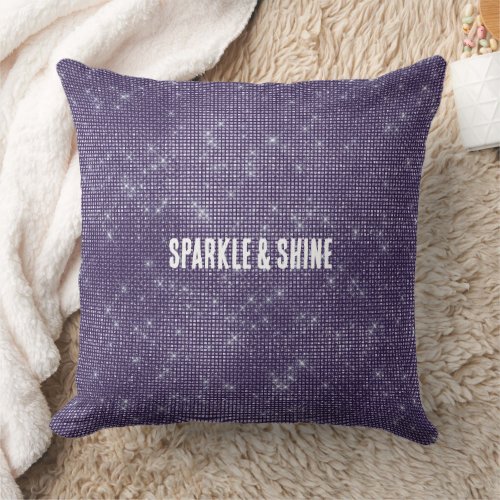Purple Sparkle Throw Pillow