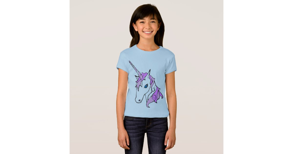 Purple Sparkle Unicorn T-Shirt | Zazzle.com