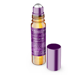 Purple Sparkles Perfume Roller Bottle label