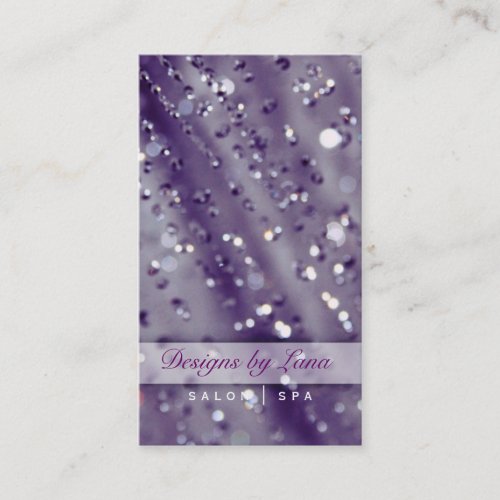 Purple Sparkles Sparkly Salon Spa Business Card