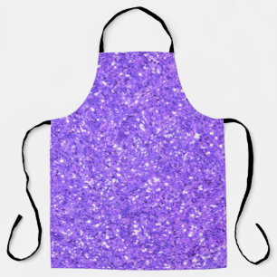 Purple sparkling glitter pattern apron