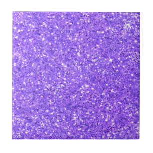 Purple sparkling glitter pattern ceramic tile