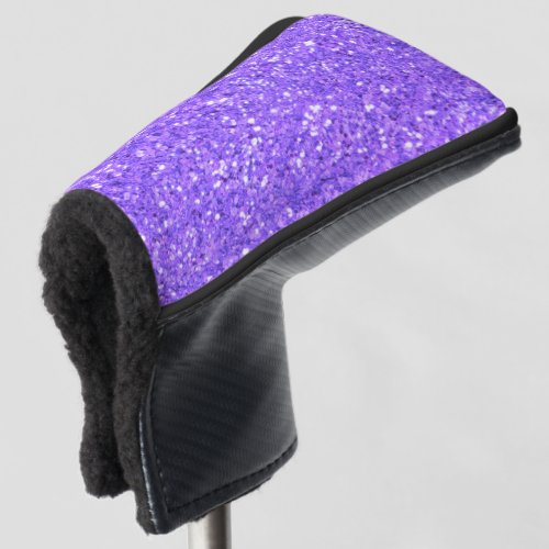 Purple sparkling glitter pattern         golf head cover
