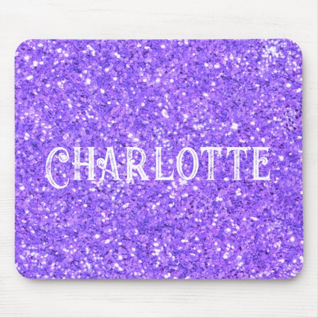 Purple sparkling glitter pattern    mouse pad (Front)