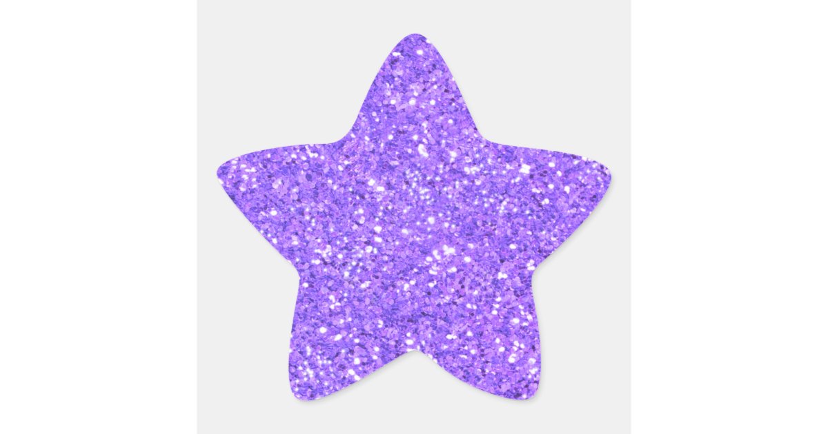 Gold Glitter Star Purple Glitter Accents main image 1