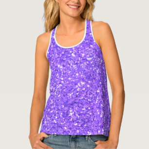Purple  sparkling glitter pattern       tank top