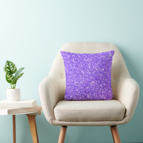 Purple sparkling glitter pattern  throw pillow