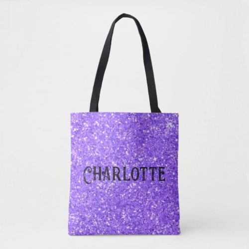 Purple sparkling glitter pattern    tote bag