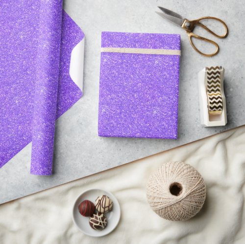 Purple sparkling glitter pattern          wrapping paper