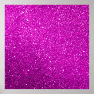 Purple Sparkly Glitter Poster