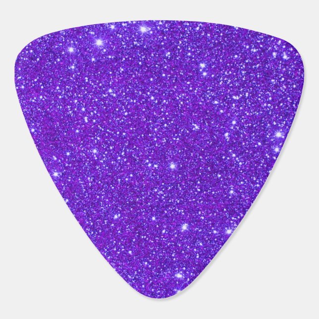 Purple Sparkly Glitter Sparkle Girly Guitar Pick (Back)