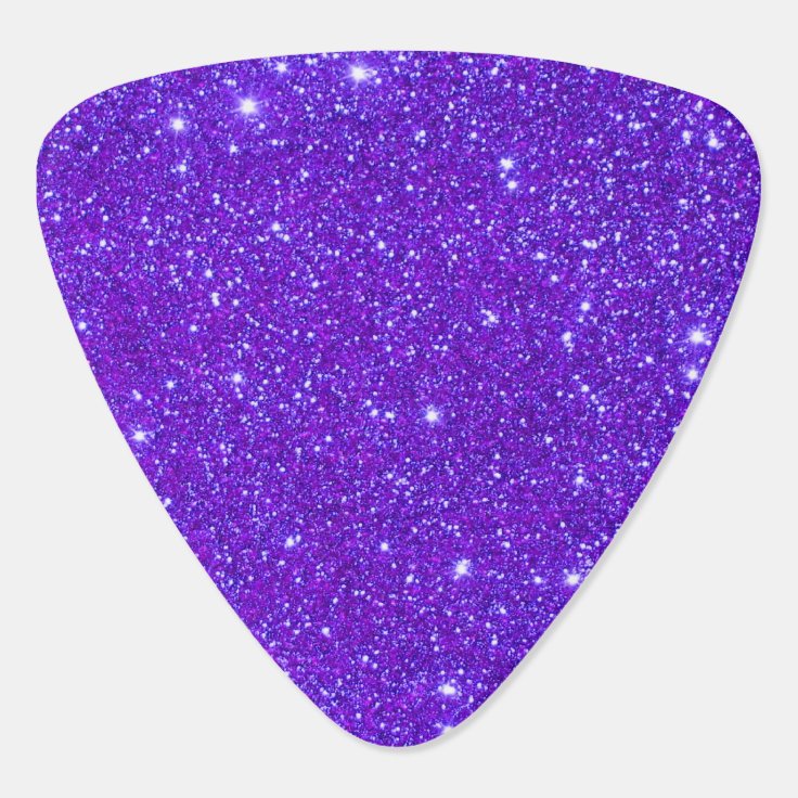 Purple Sparkly Glitter Sparkle Girly Guitar Pick Zazzle