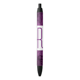 Purple Speckled Monogram Pen