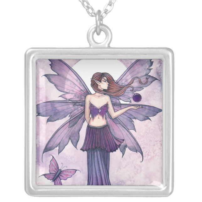 Purple Sphere Fairy Necklace (Front)