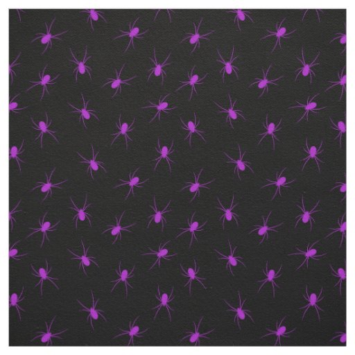 Purple Spider Happy Halloween Modern Fabric