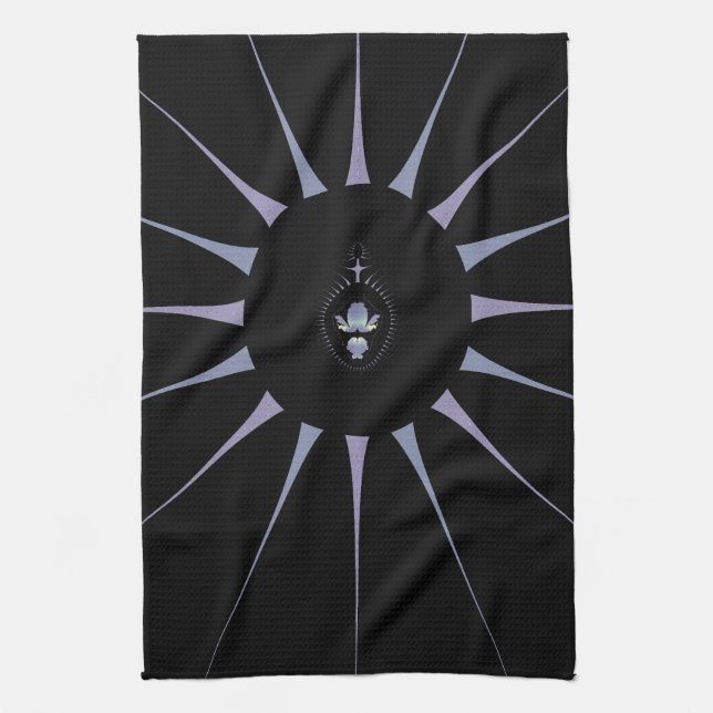 Purple Spider Kitchen Towel (Vertical)