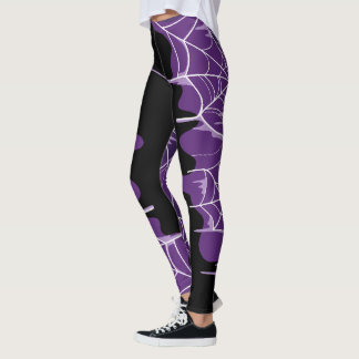 Purple spider web haze leggings