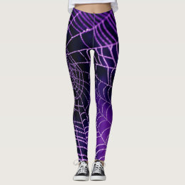 Purple Spider Web Leggings