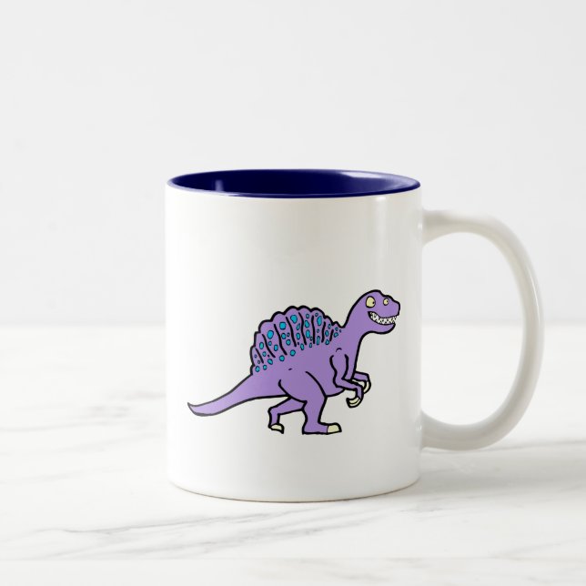 Purple Spinosaurus Two-Tone Coffee Mug (Right)