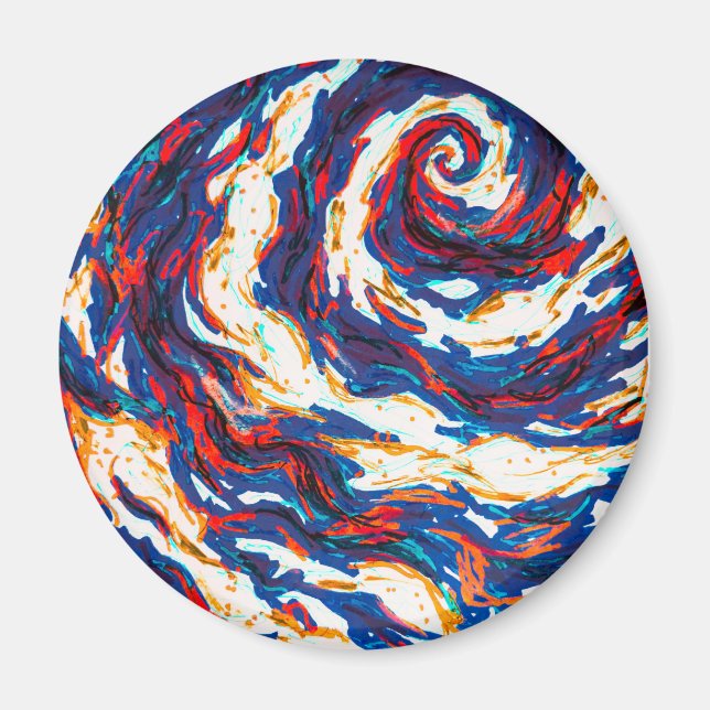 Purple Spiral Galaxy Magnet (Front)