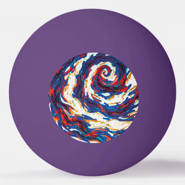 Purple Spiral Galaxy Ping Pong Ball (Front)