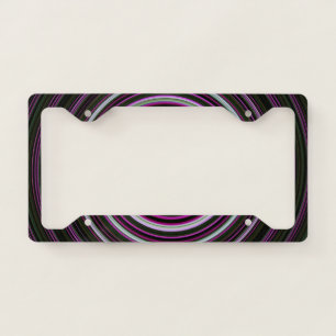 Purple spiral pattern license plate frame