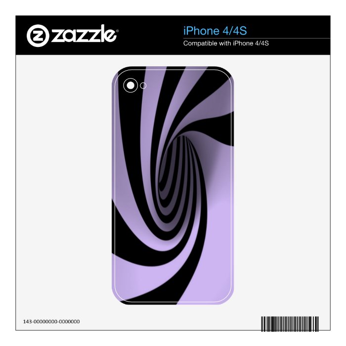 Purple Spiral Skin iPhone 4 Decal